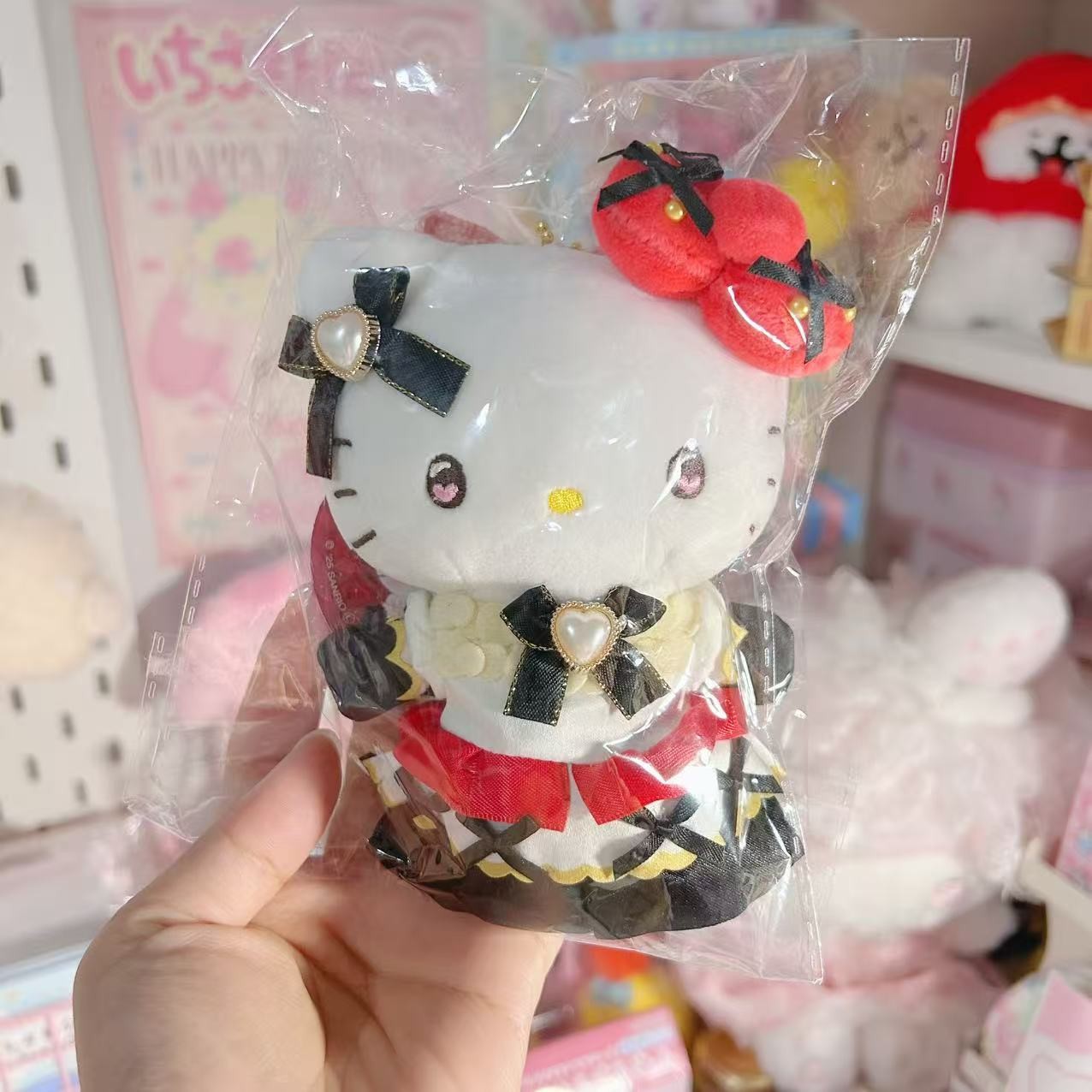 Sanrio NIC 50th Anniversary Hello Kitty Black & Gold Mascot