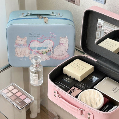 Ribbon Kitty Cosmetic Case