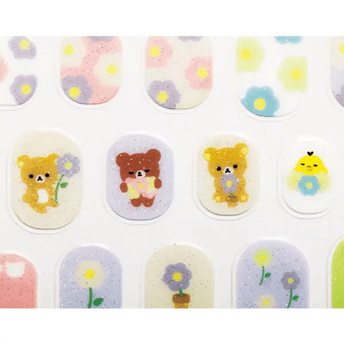 Rilakkuma Floral Nail Stickers