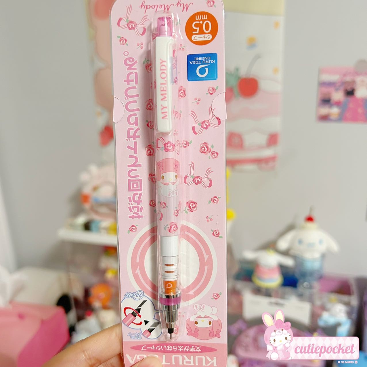 Sanrio X Mitsubishi KURUTOGA 0.5 Auto-Rotating Mechanical Pencil