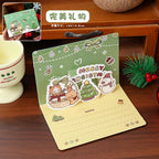 Cartoon Christmas 3D Pop-Up Greeting Card
