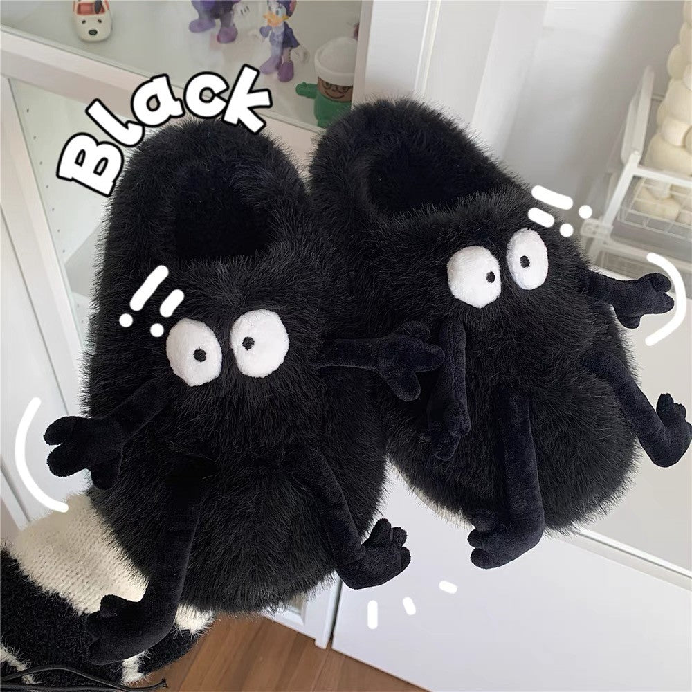Soot Sprite Couple Plush Slippers