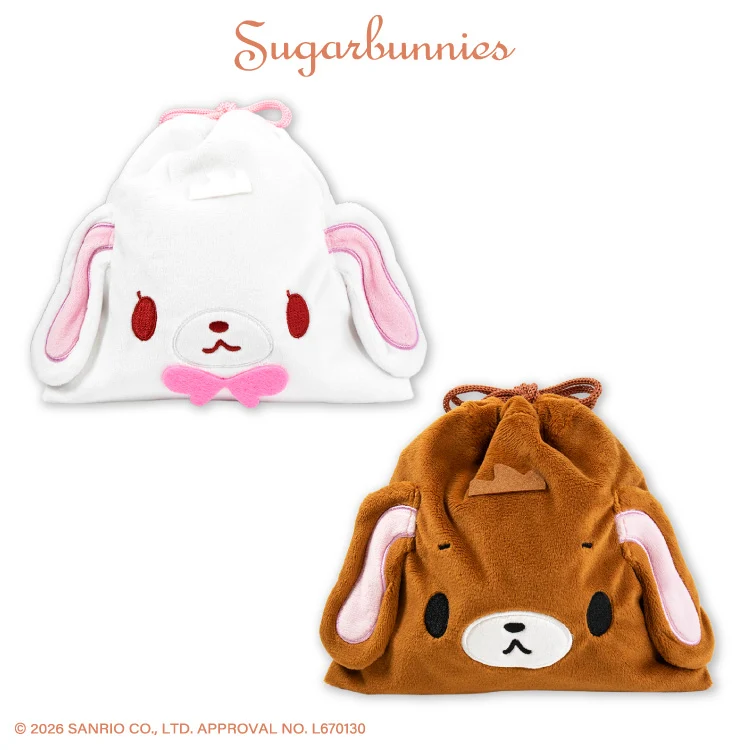 Sanrio Sugar Bunnies Fluffy Drawstring Bag