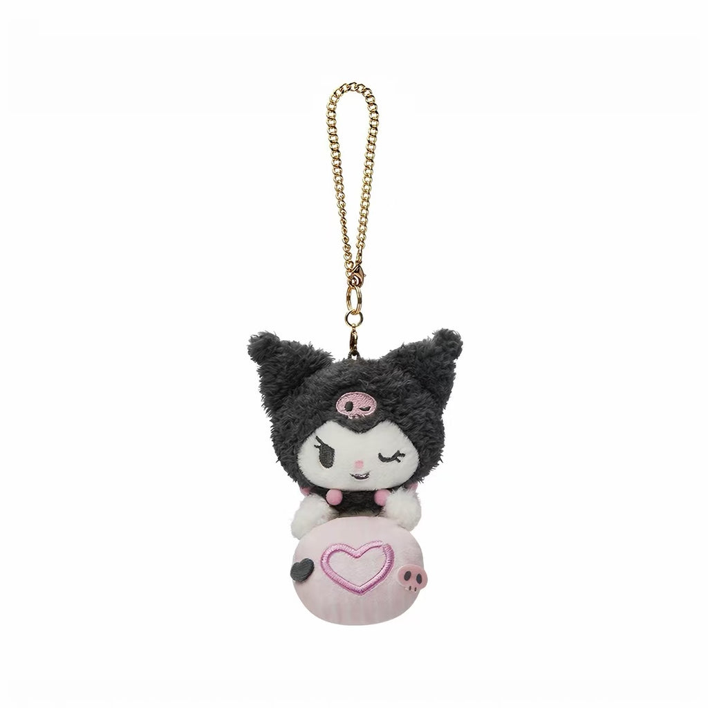 Kuromi mascot charm in silly daily-life pose