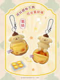Pompompurin dim sum mascot charm - golden retriever in yum cha outfit