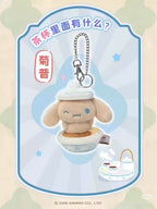 Cinnamoroll dim sum mascot charm - blue puppy in yum cha outfit