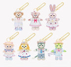 Duffy & Friends cherry bakery mascot keychain - four character chef charms