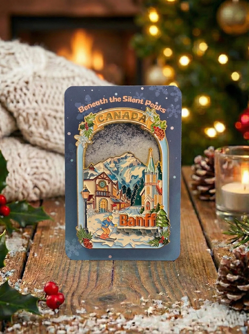 Banff Winter Floating Glitter Magnet