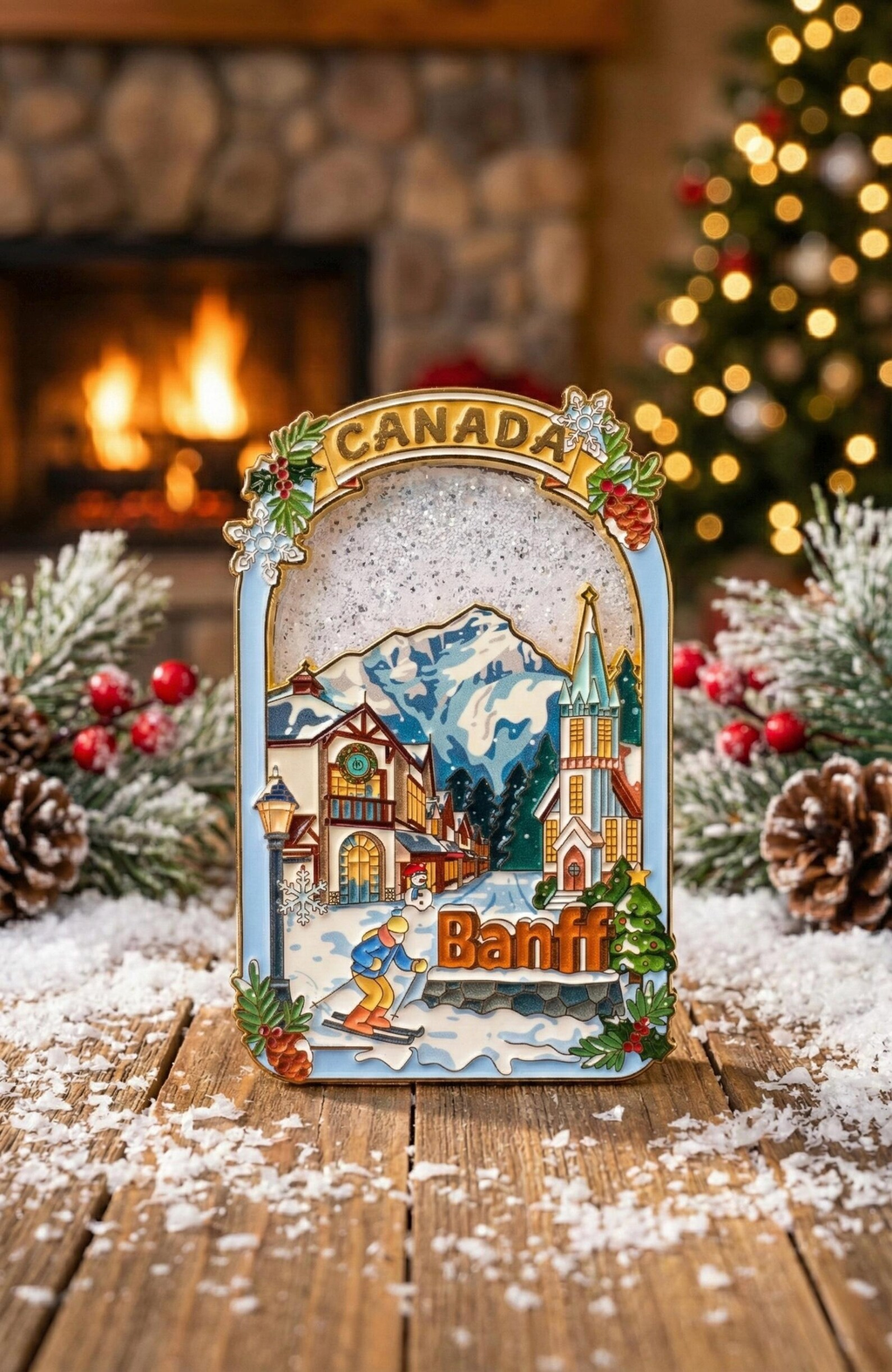 Banff Winter Floating Glitter Magnet
