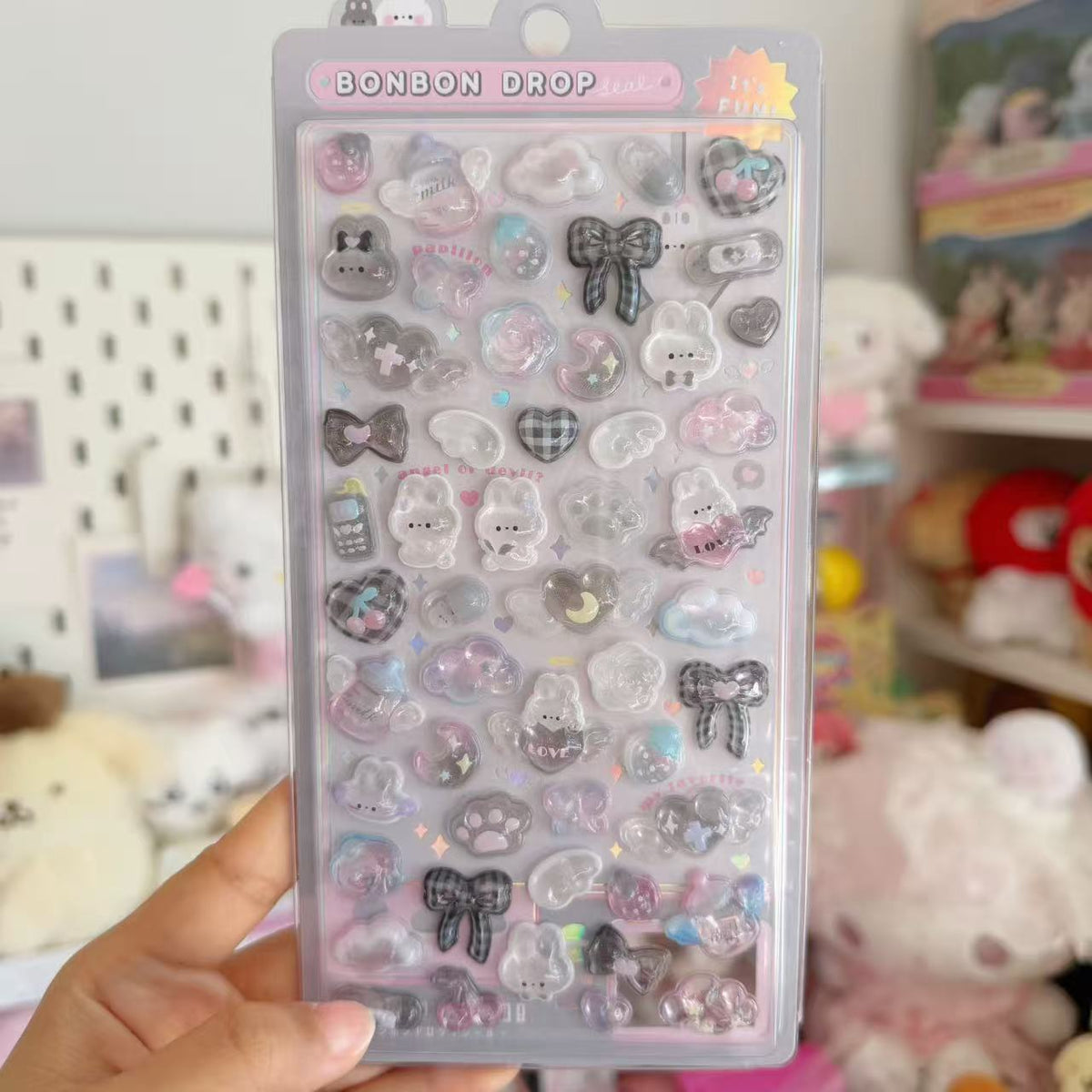 Bonbon Drop Animal 3D Sticker Sheet