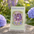 Vancouver Wisteria Steam Clock Fridge Magnet