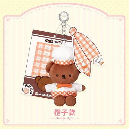 Miffy Jam Workshop Scarf Mascot - Orange (Boris Bear)