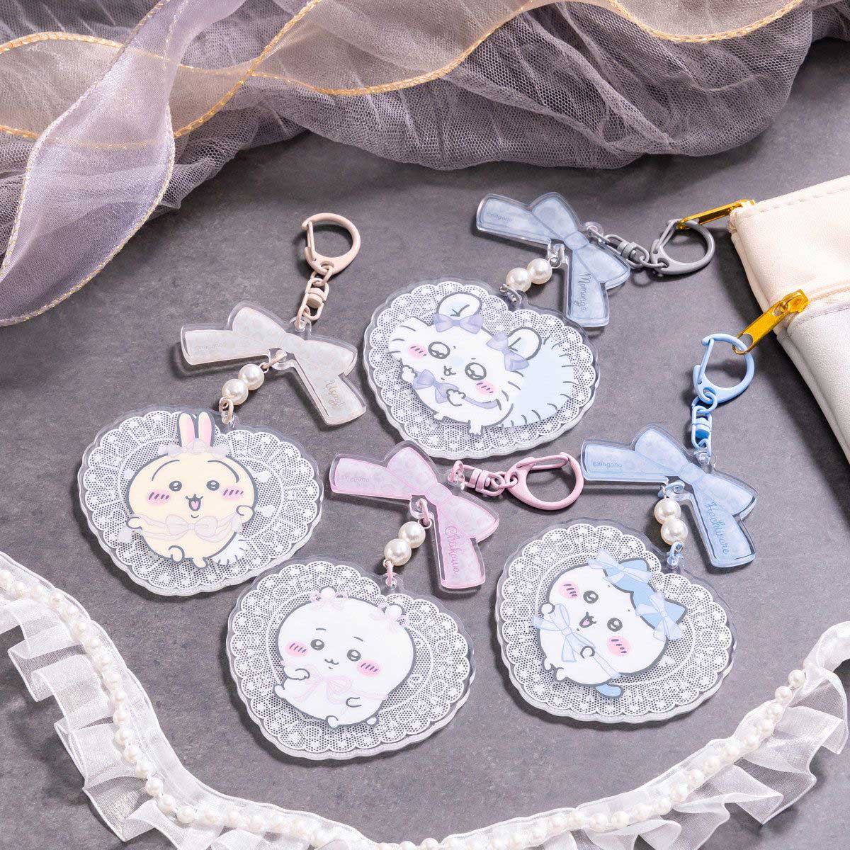 Chiikawa Ribbon Lace Keychain