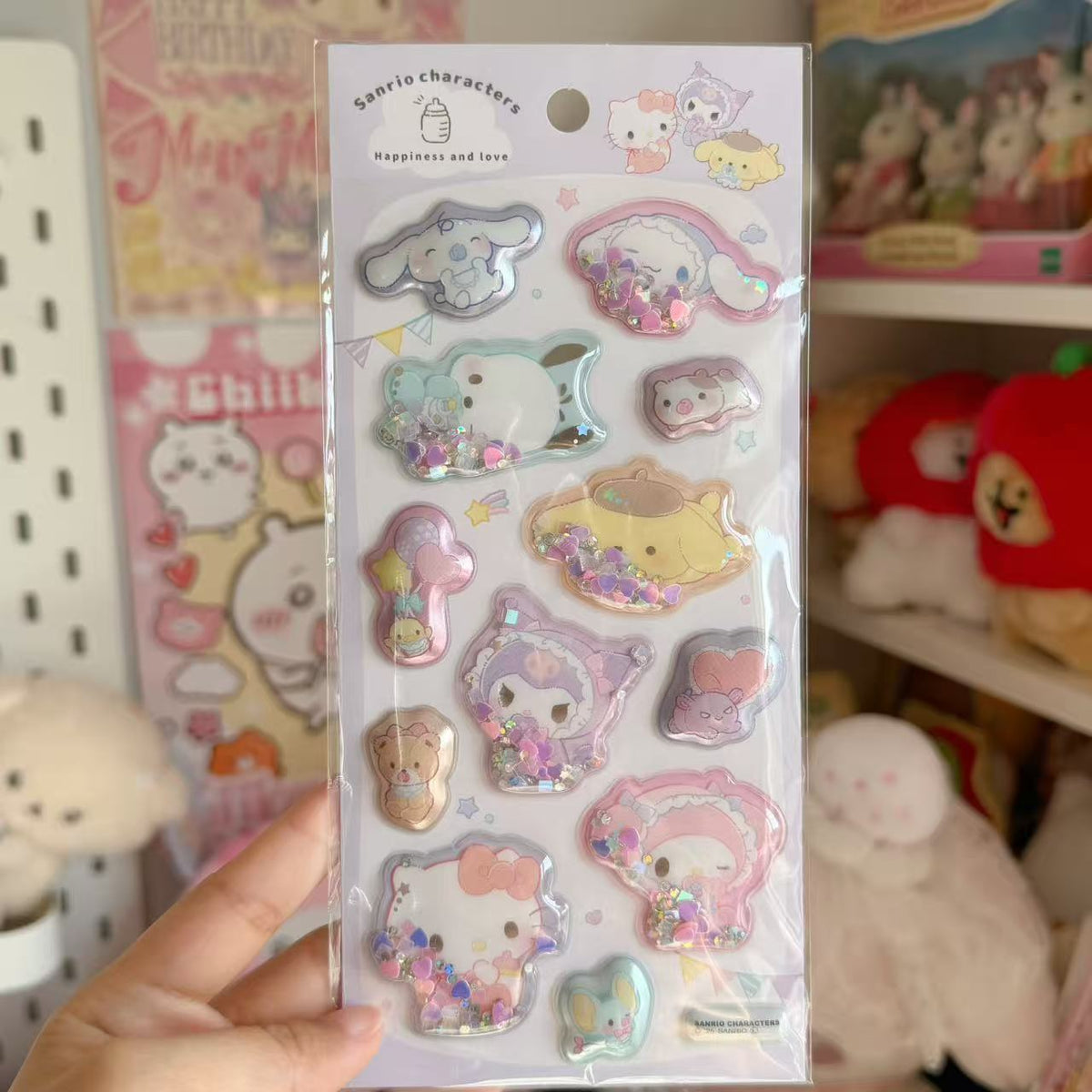 Sanrio Bubble Glitter Stickers