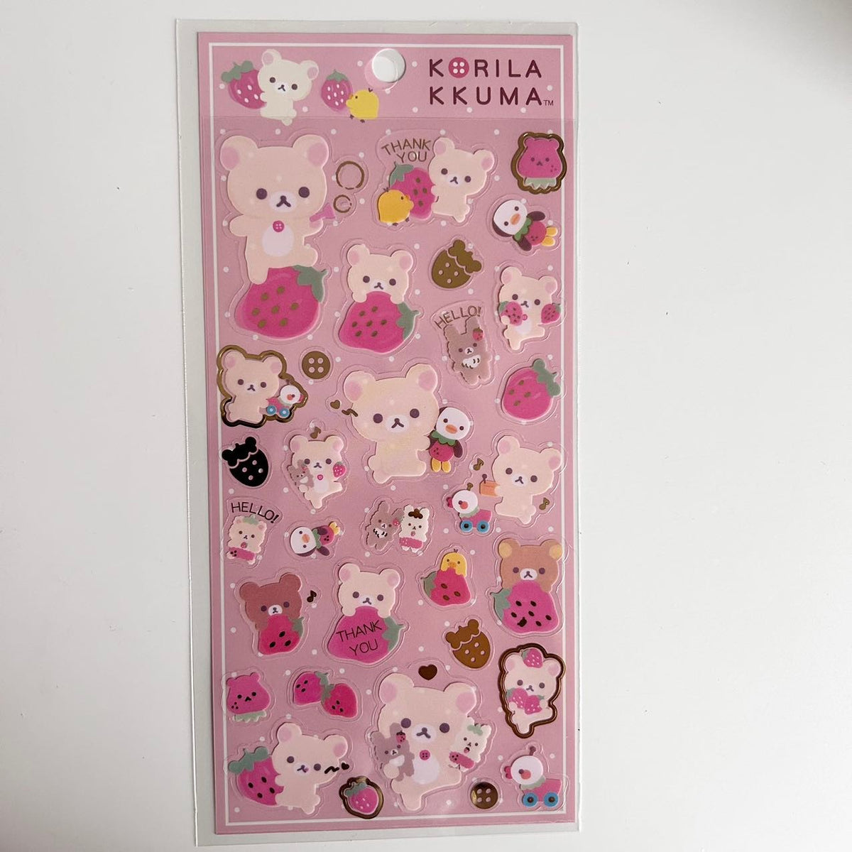 Rilakkuma Strawberry Sticker