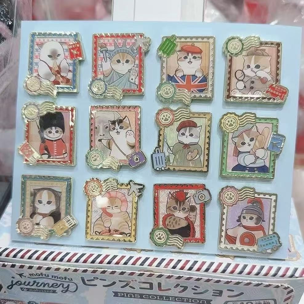 Mofusand Travel Theme Pin Badge Blind Box