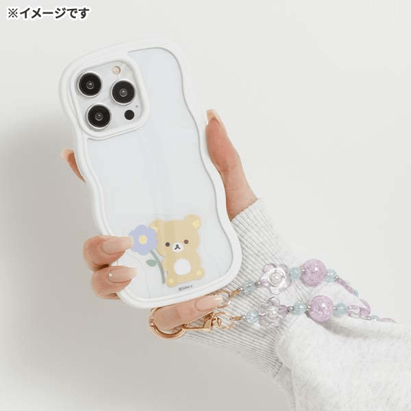Rilakkuma Flower Phone Strap (Long Crossbody Version)