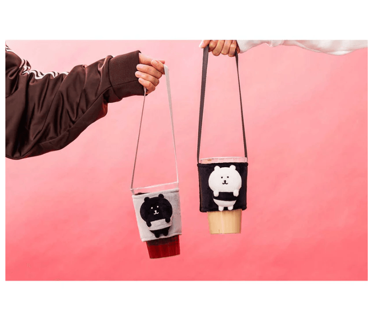Nagano Bear Black & White Cup Sleeve