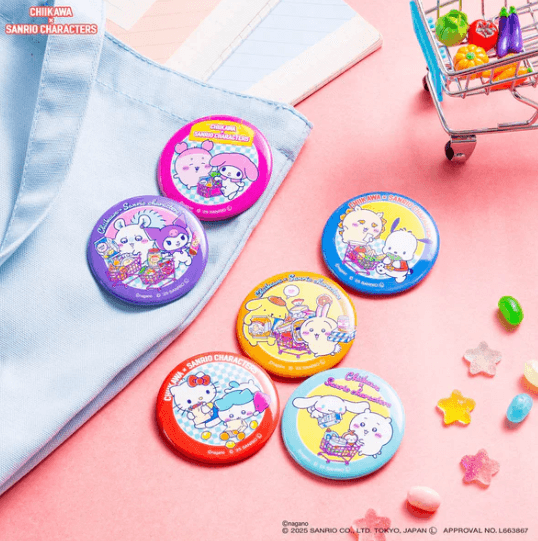 Chiikawa x Sanrio Pin Badge Blind Box