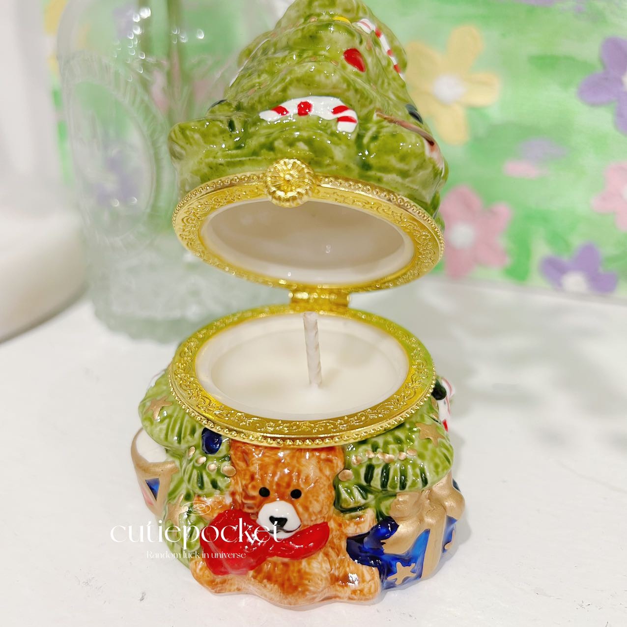 Ceramic Christmas Tree Scented Candle Christmas Gift