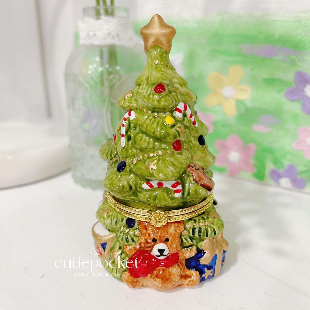 Ceramic Christmas Tree Scented Candle Christmas Gift