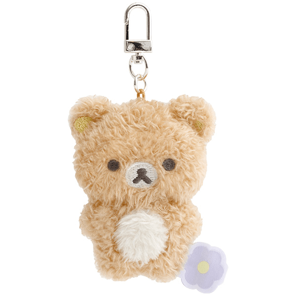 Rilakkuma Plush Flower Mini Keychain
