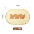 We Bare Bears Leather Placemat