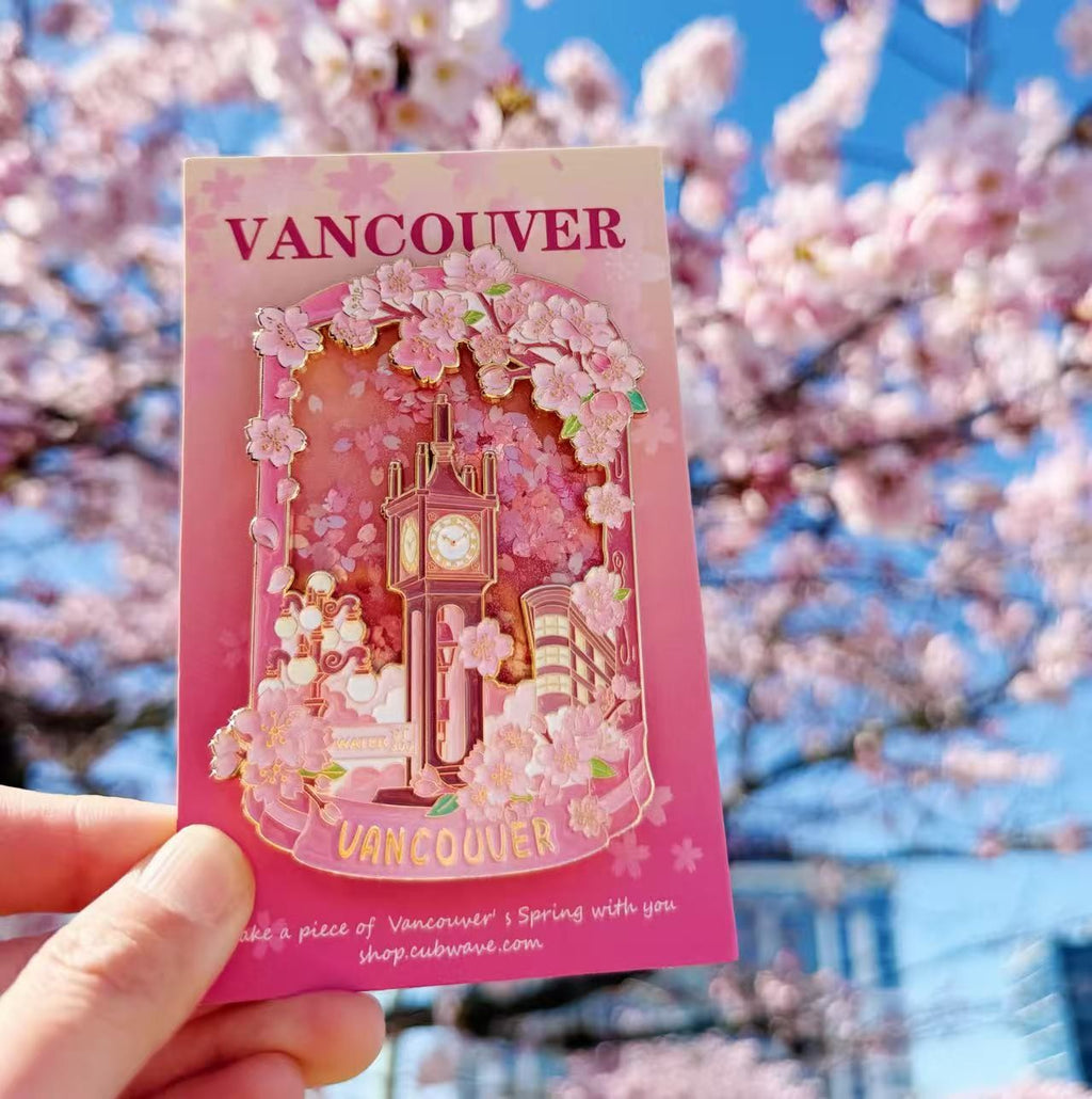 Vancouver Sakura Fridge Magnet