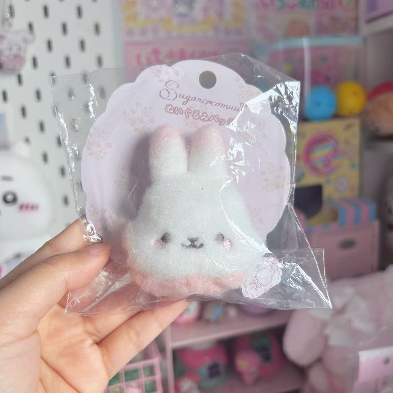 San-X Cotton Candy Bunny Brooch Pin