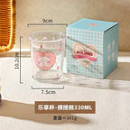 Bear Heart Glass Cup 300ml (Gift Box)