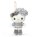 Sanrio Houndstooth Hello Kitty Gray Mascot 2025