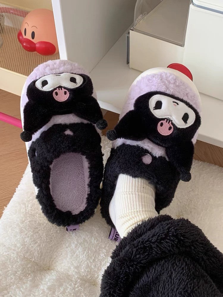Kuromi Plush Slippers