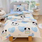 Benny Puppy North America Custom Fitted Sheet Style 4-Piece Bedding Set
