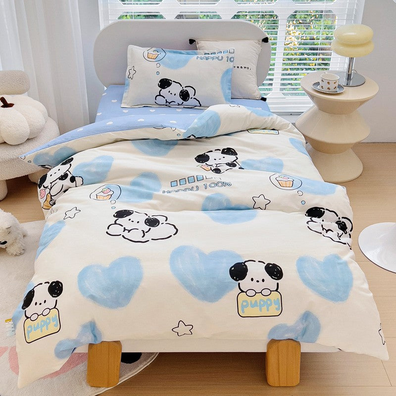 Benny Puppy North America Custom Fitted Sheet Style 4-Piece Bedding Set