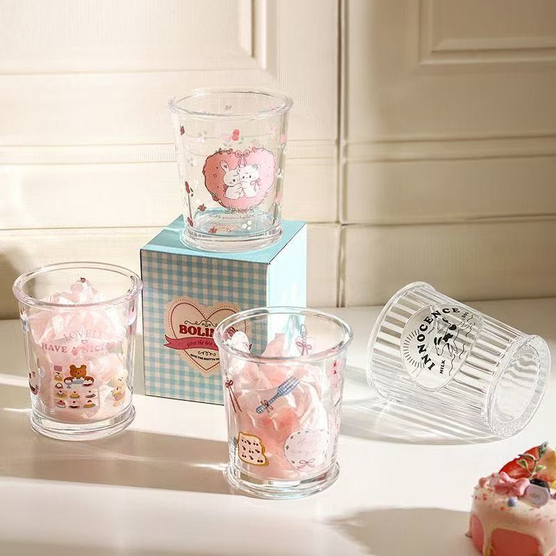 Bear Heart Glass Cup 300ml (Gift Box)