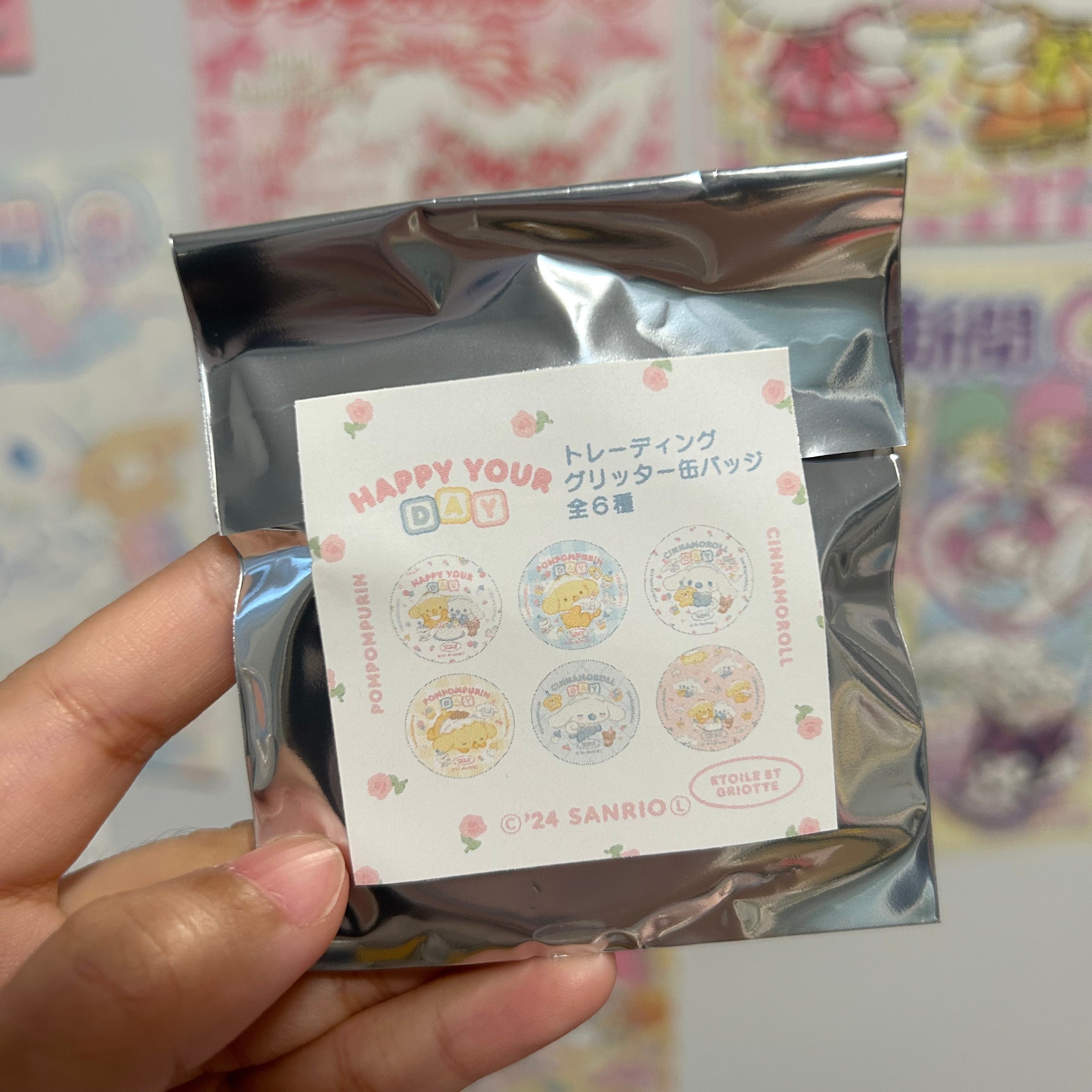 Sanrio Cinnamoroll & Pompompurin Exhibition Pin Blind Pack
