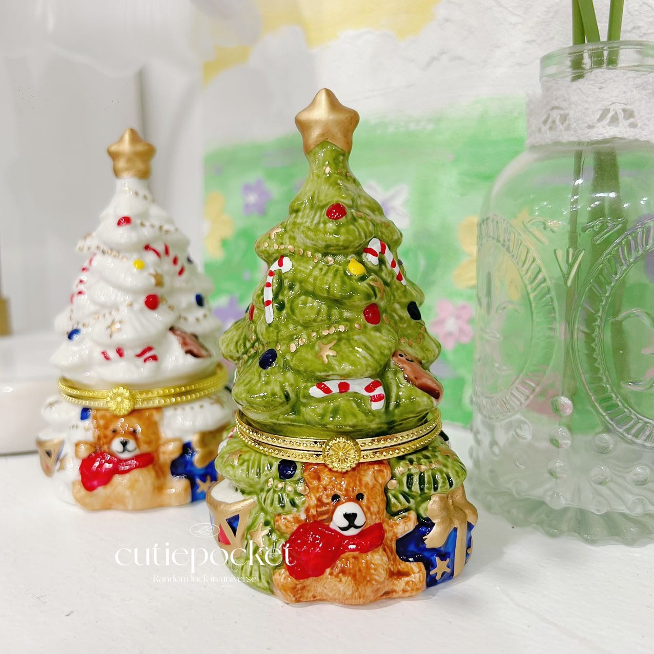 Ceramic Christmas Tree Scented Candle Christmas Gift