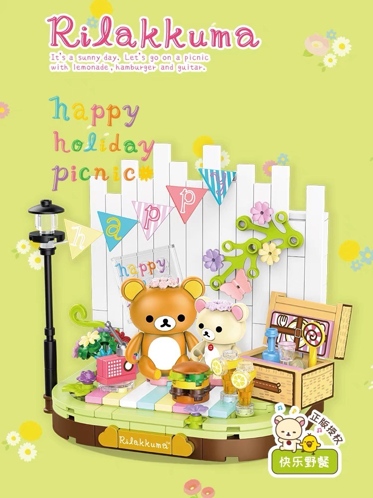 Rilakkuma Happy Picnic Officially Licensed Building Blocks