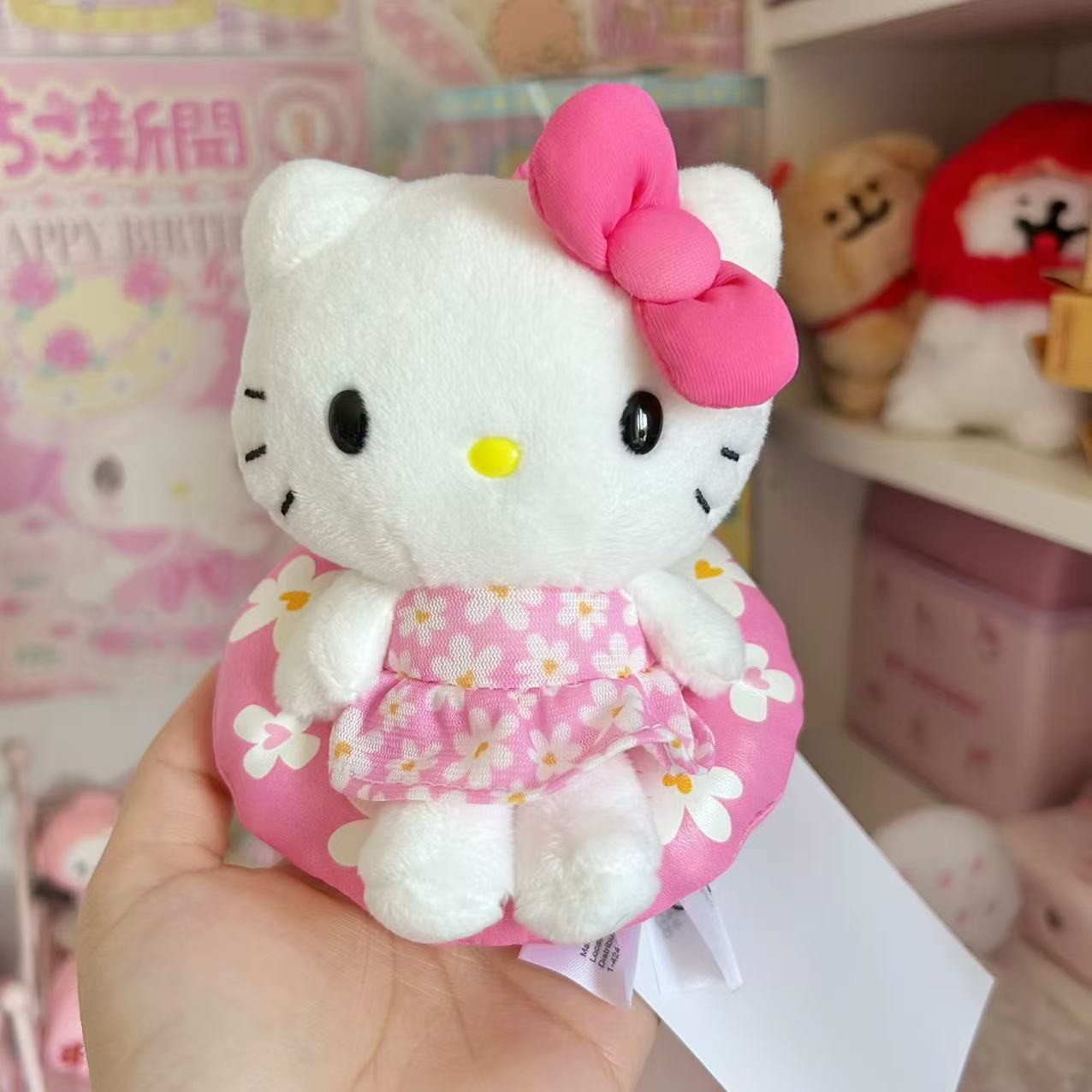 US Version Hello Kitty Pink Swim Ring Mascot