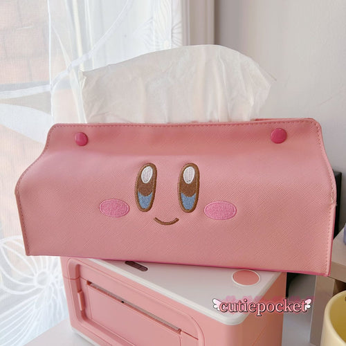 Kirby Embroidered Tissue Box Cover