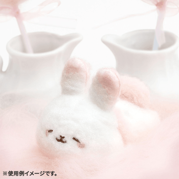 San-X Cotton Candy Bunny Lying Down Beanbag Plush