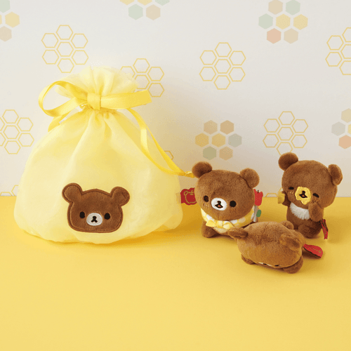 Rilakkuma Honey Series Chairoikoguma Mini Plush Set of 3
