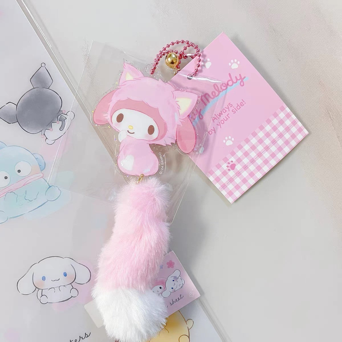 Sanrio Cat Tail Plush Mascot
