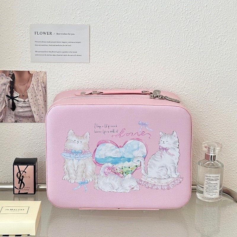 Ribbon Kitty Cosmetic Case