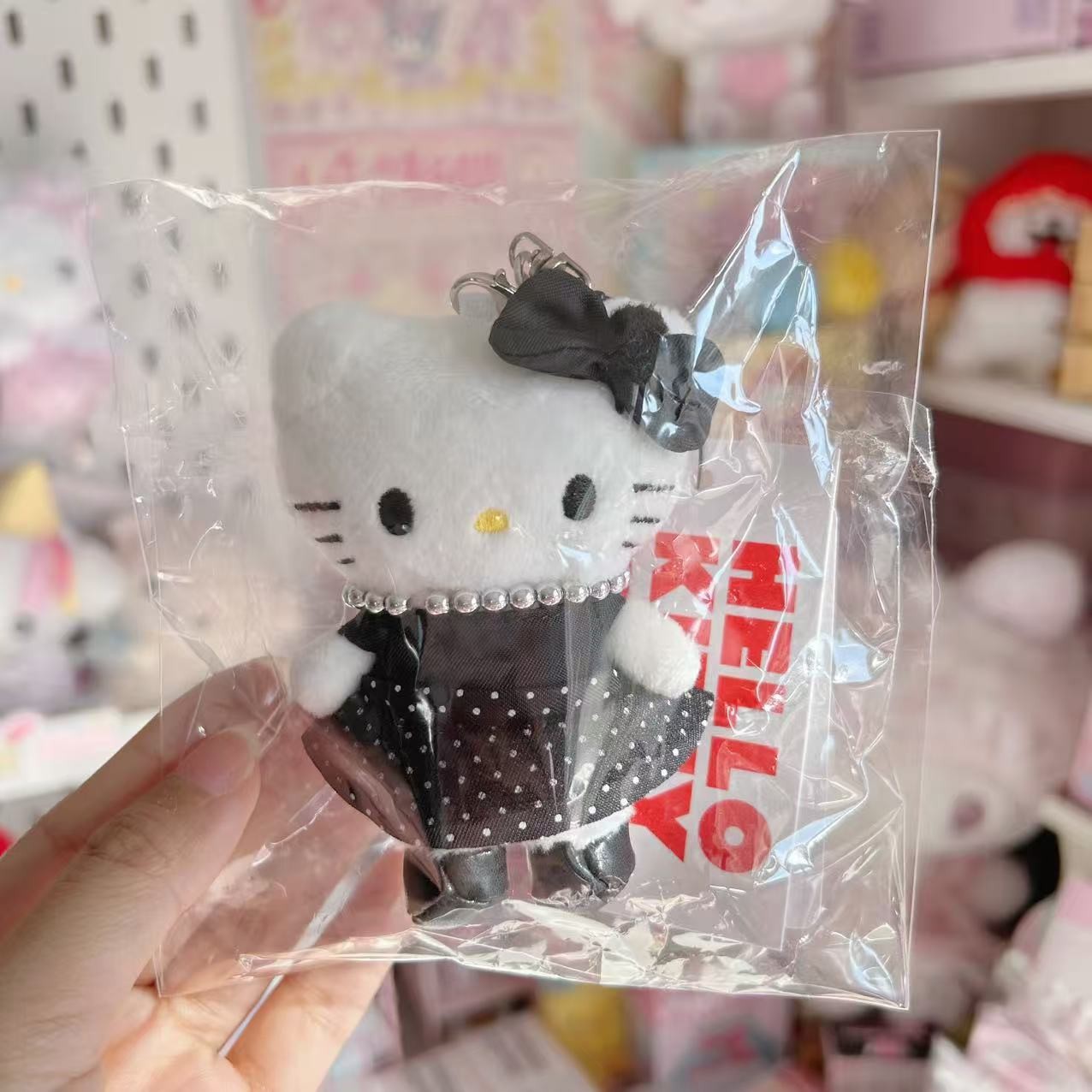 ME Hello Kitty Polka Dot Black Dress Mascot