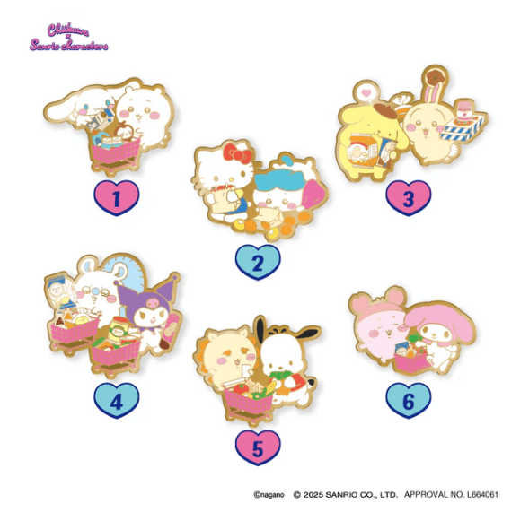 Chiikawa x Sanrio Pin Badge Blind Box Vol. 2