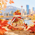 Calgary Stampede Maple Leaf Quicksand Fridge Magnet