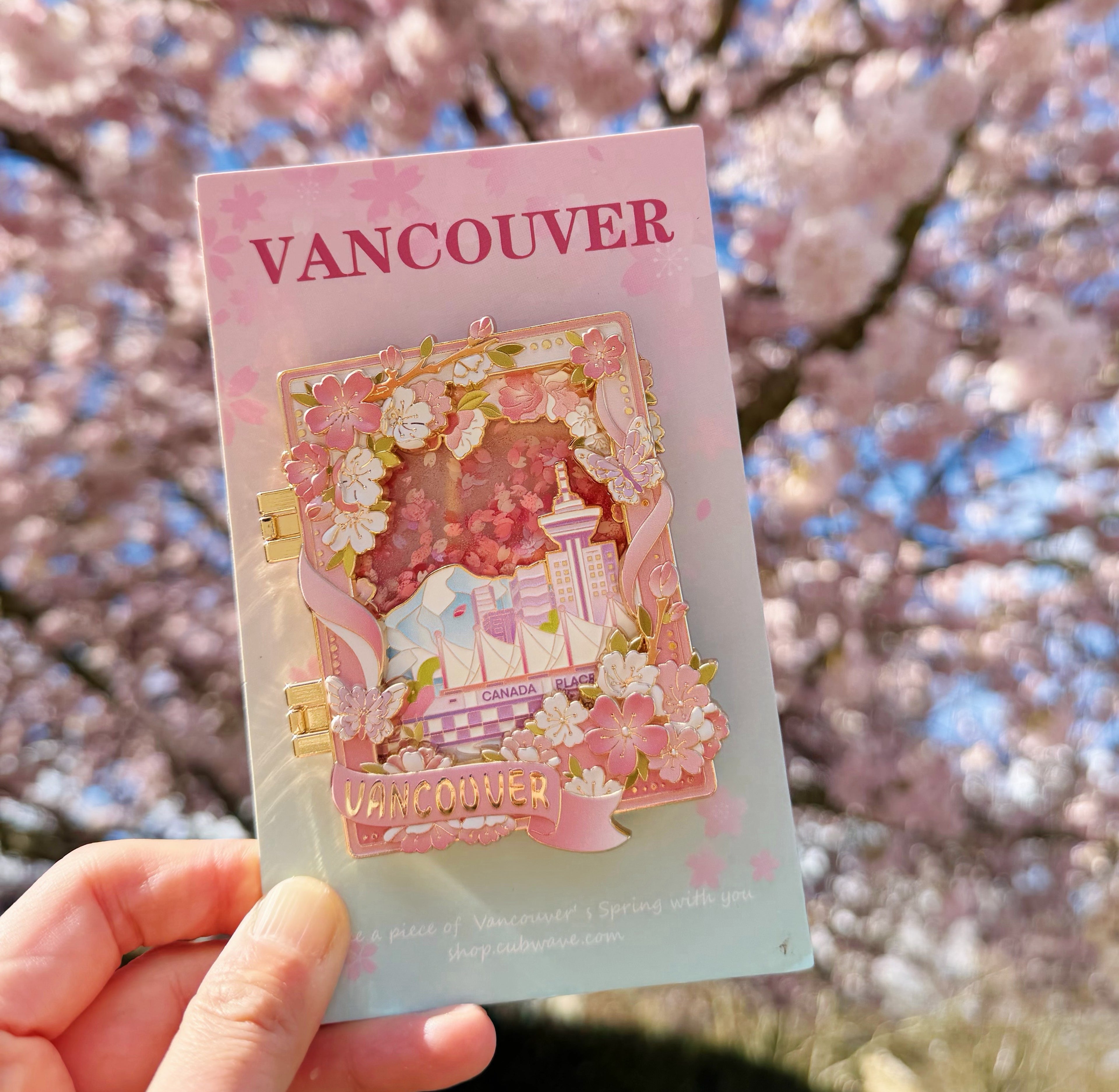 Vancouver Sakura Folding Fridge Magnet
