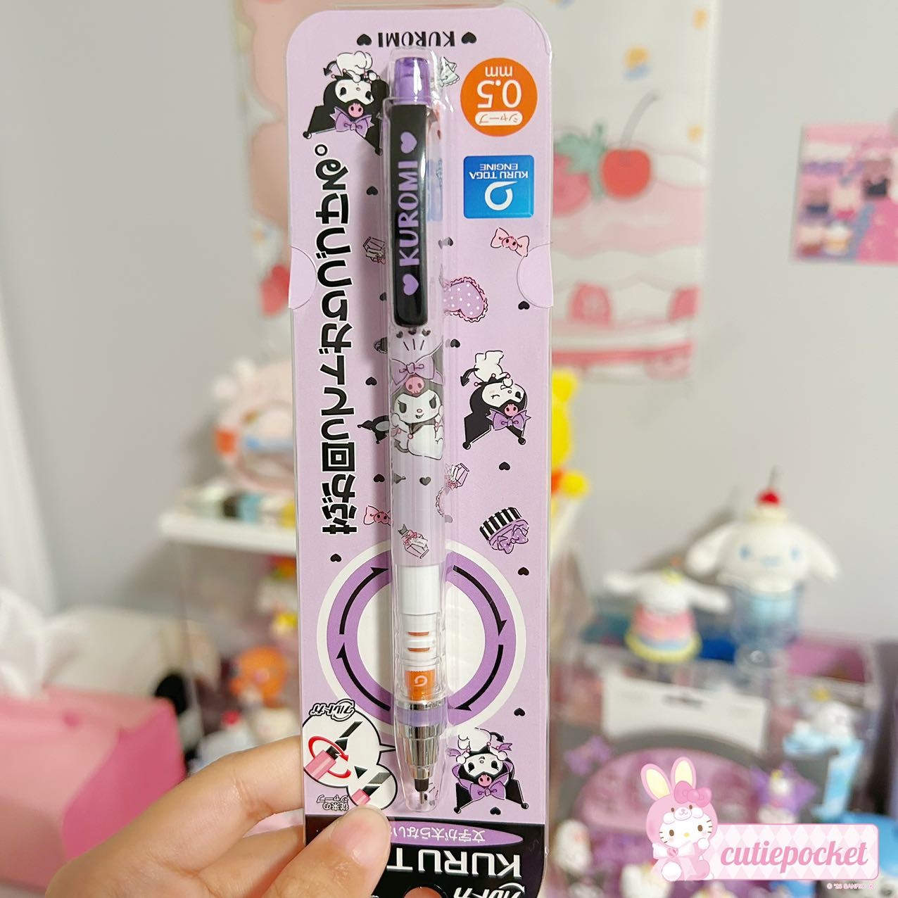 Sanrio X Mitsubishi KURUTOGA 0.5 Auto-Rotating Mechanical Pencil