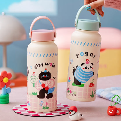 Large Capacity 1L Handle Insulated Bottle
